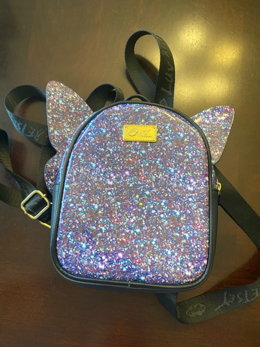 Glitter Cat Ear Mini Backpack for Kids - Purple